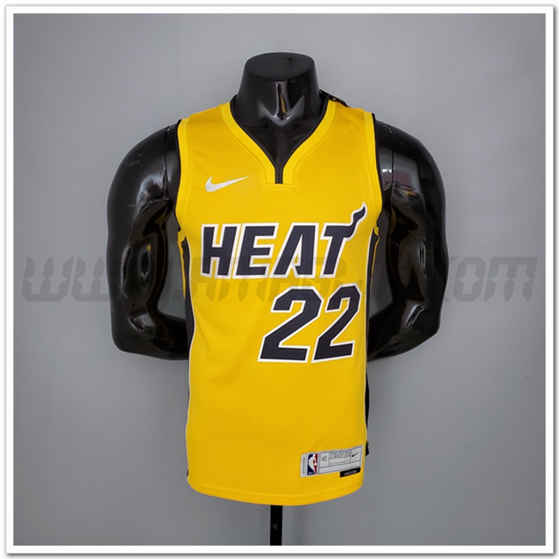 Maglia Miami Heat (Butler #22) 2021 Giallo Bonus Edition