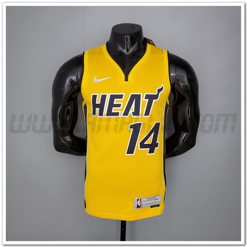 Maglia Miami Heat (Herro #14) 2021 Giallo Bonus Edition