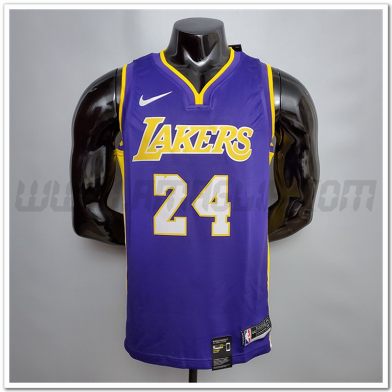 Maglia Los Angeles Lakers (Bryant #24) Porpora/Giallo