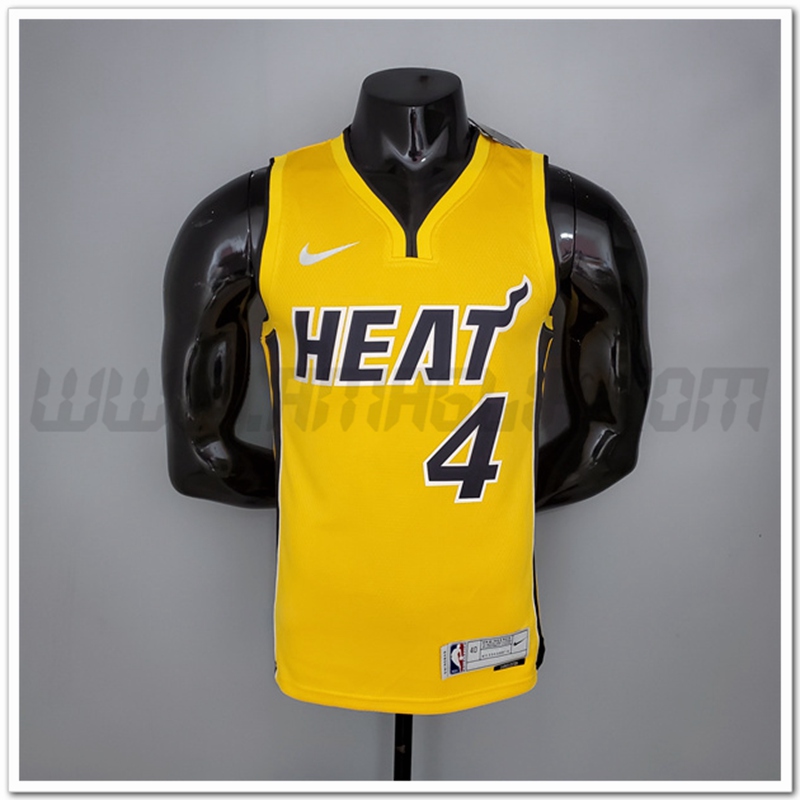 Maglia Miami Heat (Oladipo #4) 2021 Giallo Bonus Edition