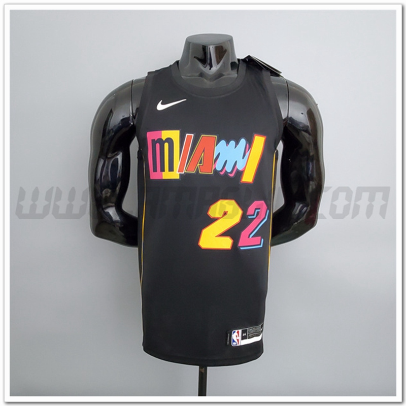 Nuovo Maglia Miami Heat (Butler #22) Stagione 2022 Nero Citta