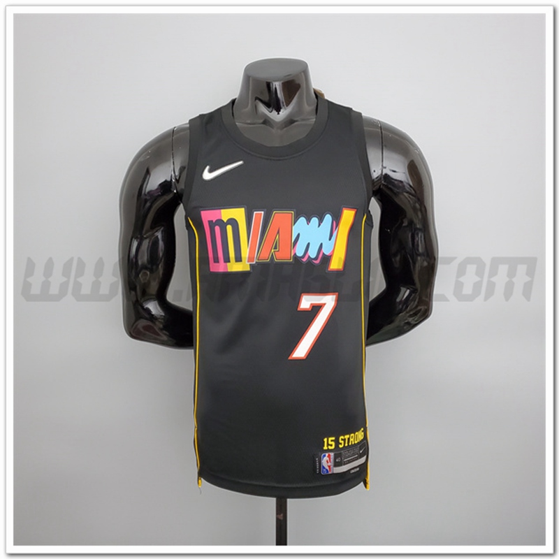 Maglia Miami Heat (Lowry #7) Stagione 2022 Nero Citta