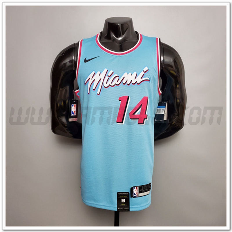 Maglia Miami Heat (Herro #14) Blu Encolure Ronde