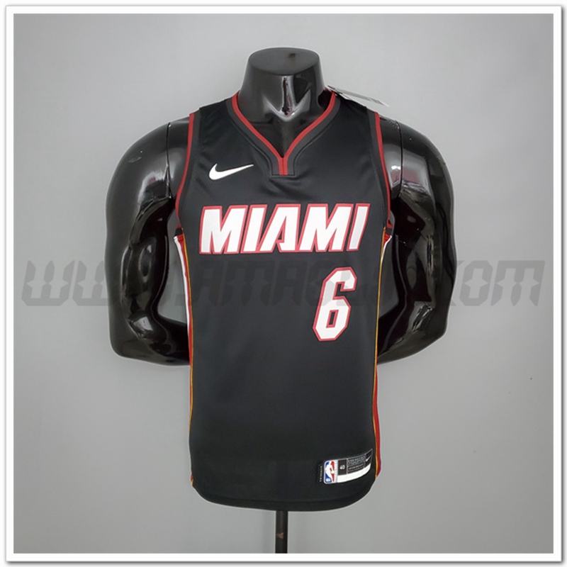 Maglia Miami Heat (James #6) Nero