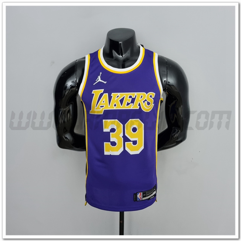 Maglia Los Angeles Lakers (Howard #39) Porpora 75°anniversario
