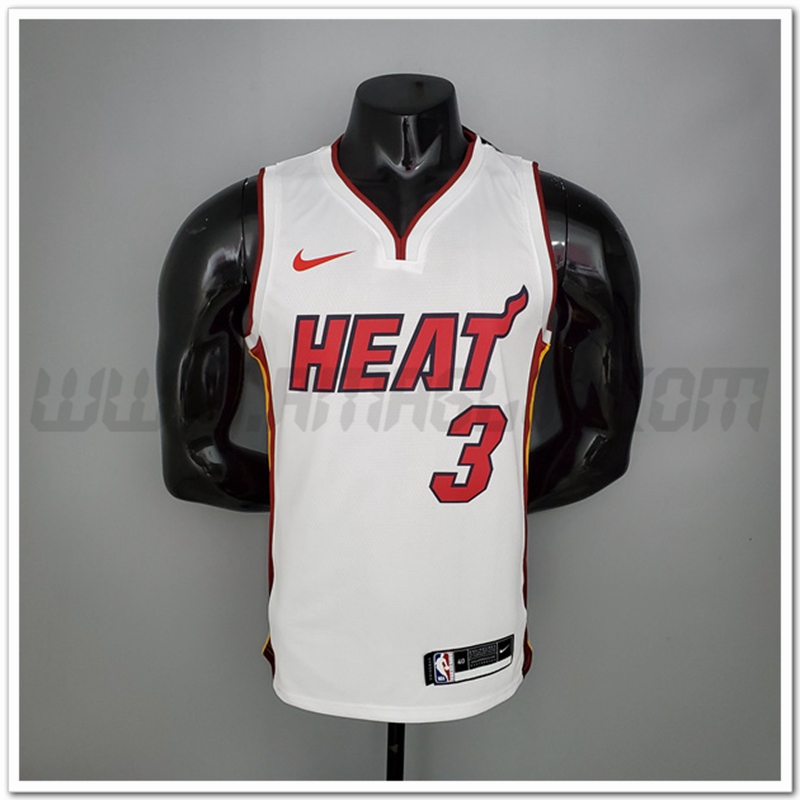 Maglia Miami Heat (Wade #3) Bianco