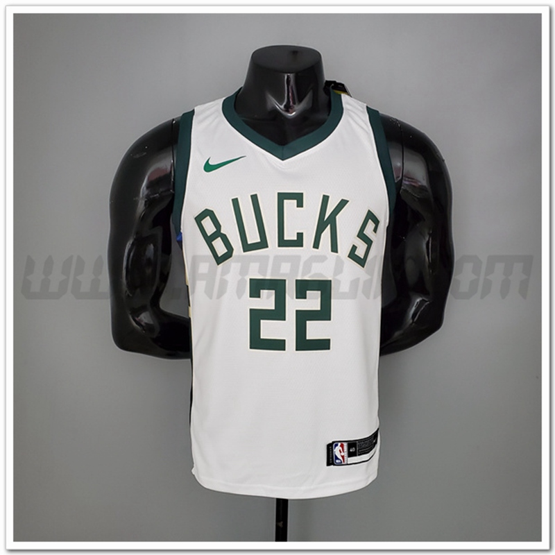 Maglia Milwaukee Bucks (Middleton #22) 2021 Domicile Bianco