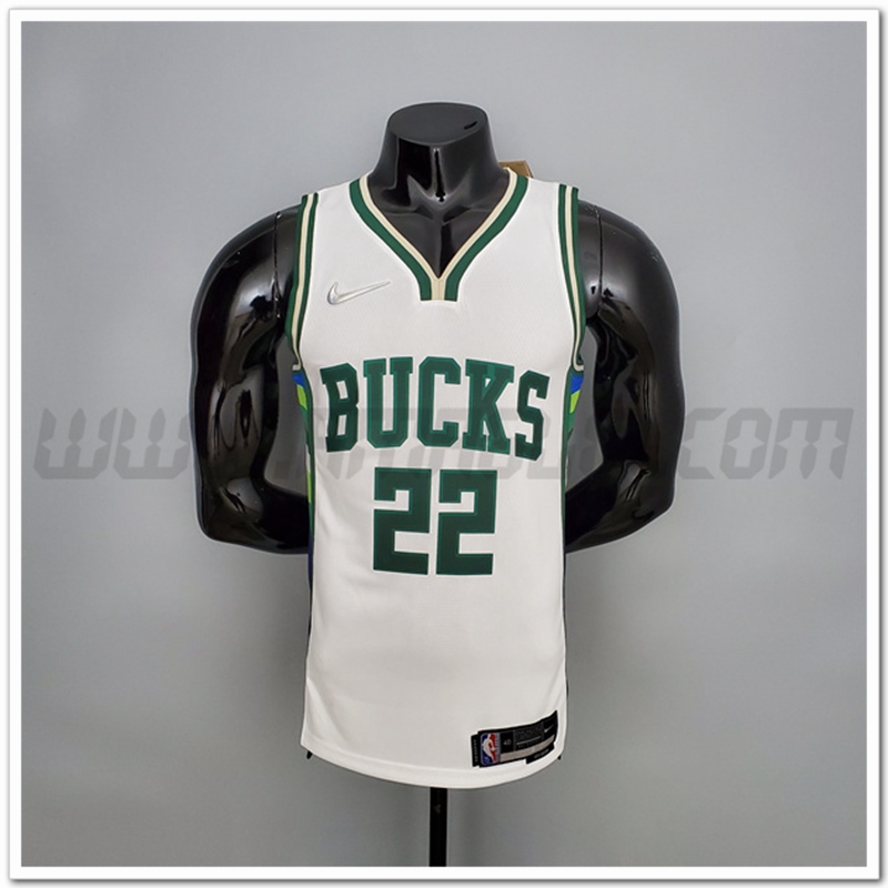 Maglia Milwaukee Bucks (Middleton #22) 2022 Bianco
