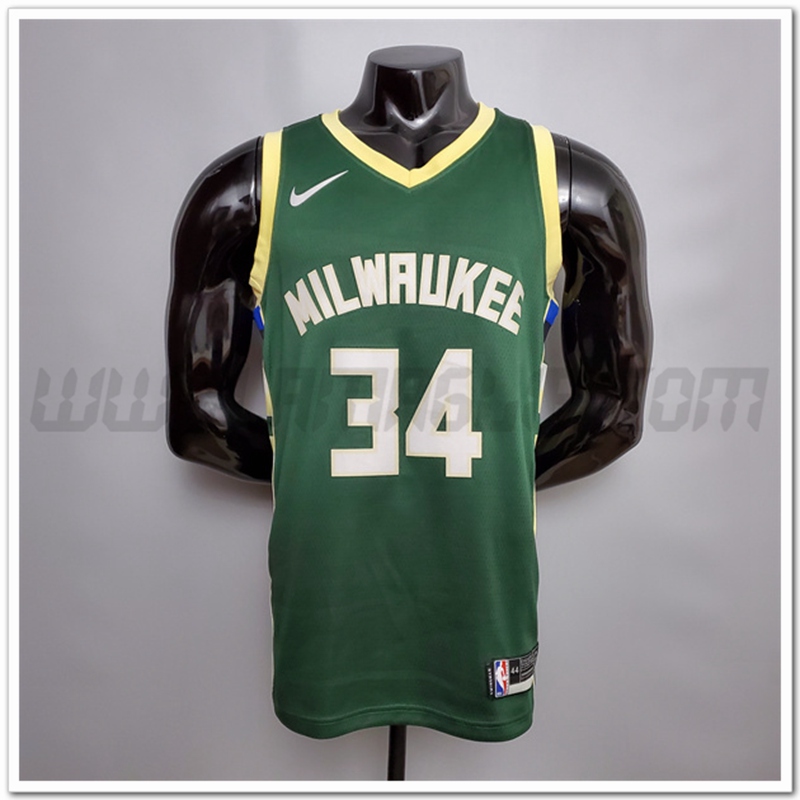Maglia Milwaukee Bucks (Antetokounmpo #34) Fruits Verde