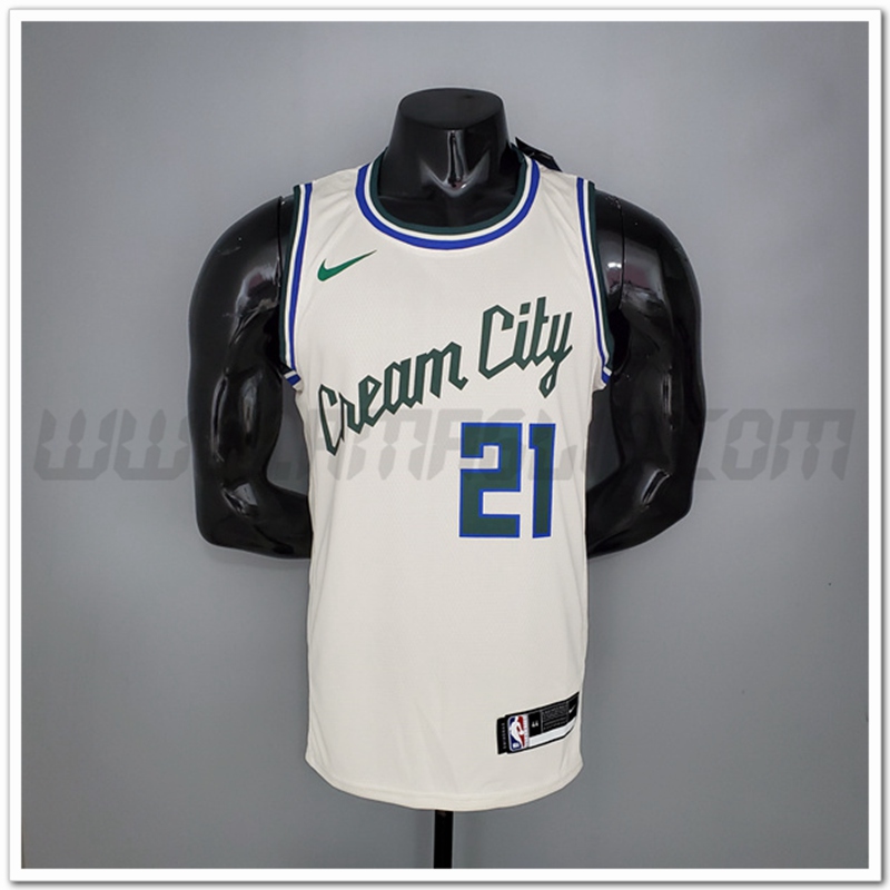 Maglia Milwaukee Bucks (Holidoay #21) Beige