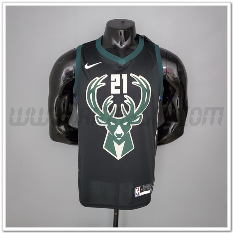 Maglia Milwaukee Bucks (Holidoay #21) Nero