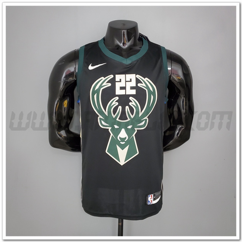 Maglia Milwaukee Bucks (Middleton #22) Nero