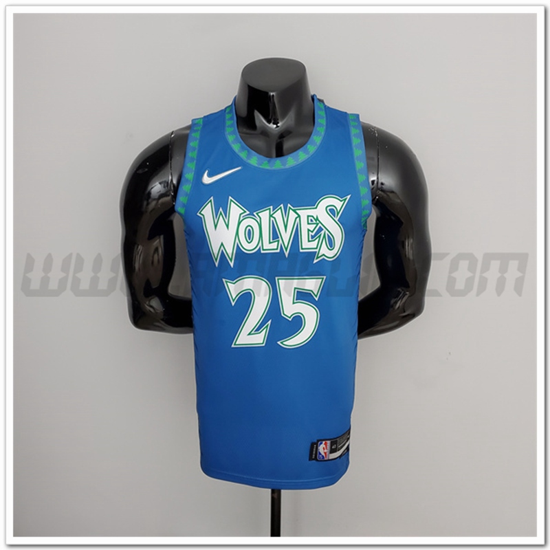 Maglia Minnesota Timberwolves (Rose #25) Blu 75°anniversario Citta