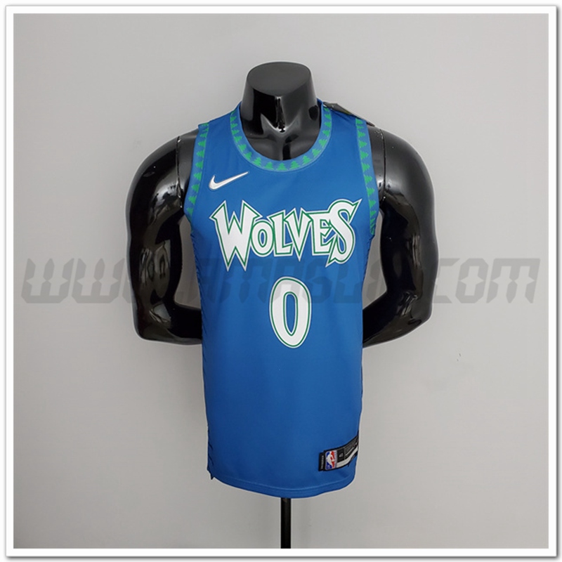 Maglia Minnesota Timberwolves (Russell #0) Blu 75°anniversario Citta