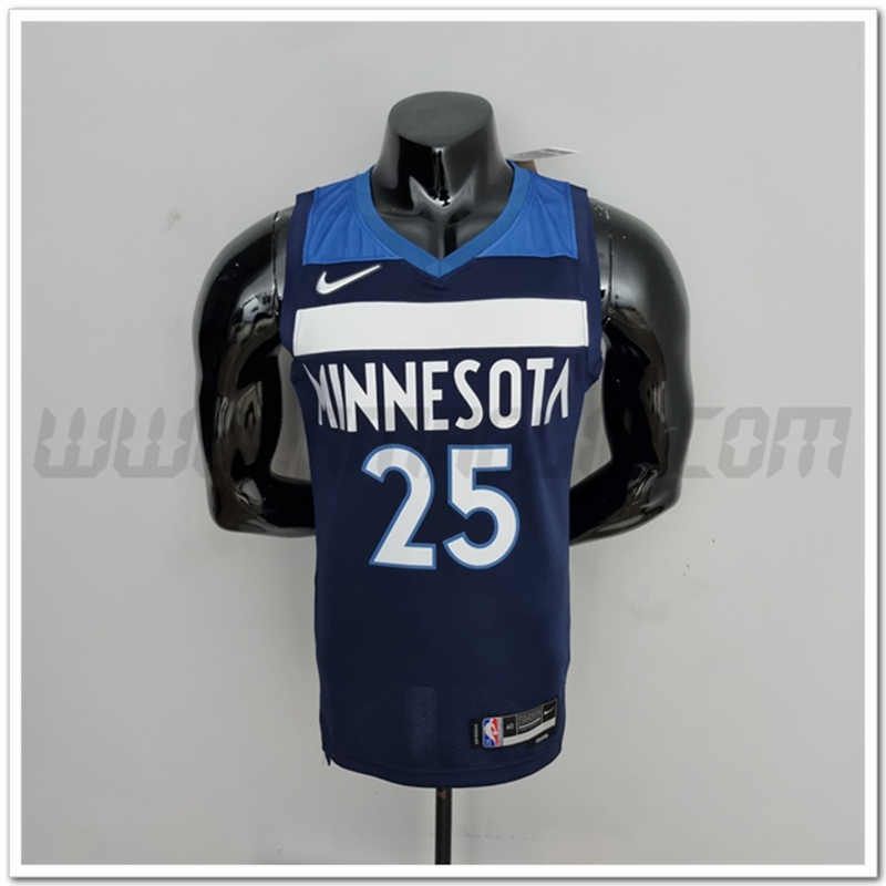 Maglia Minnesota Timberwolves (Rose #25) Blu reale 75°anniversario