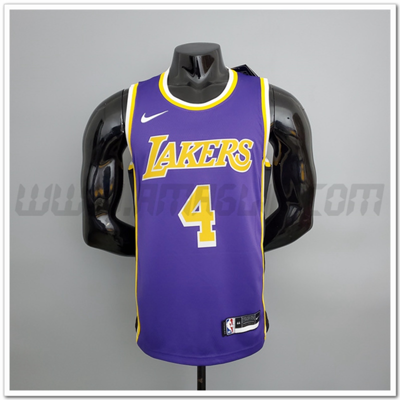 Maglia Los Angeles Lakers (Rondo #4) Porpora Encolure Ronde
