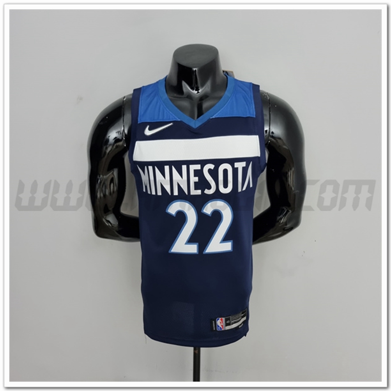 Maglia Minnesota Timberwolves (Wiggins #22) Blu reale 75°anniversario