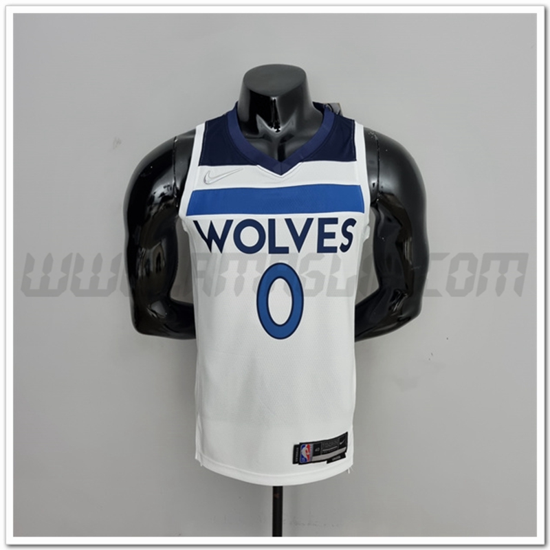 Maglia Minnesota Timberwolves (Russell #0) Bianco Royal 75°anniversario