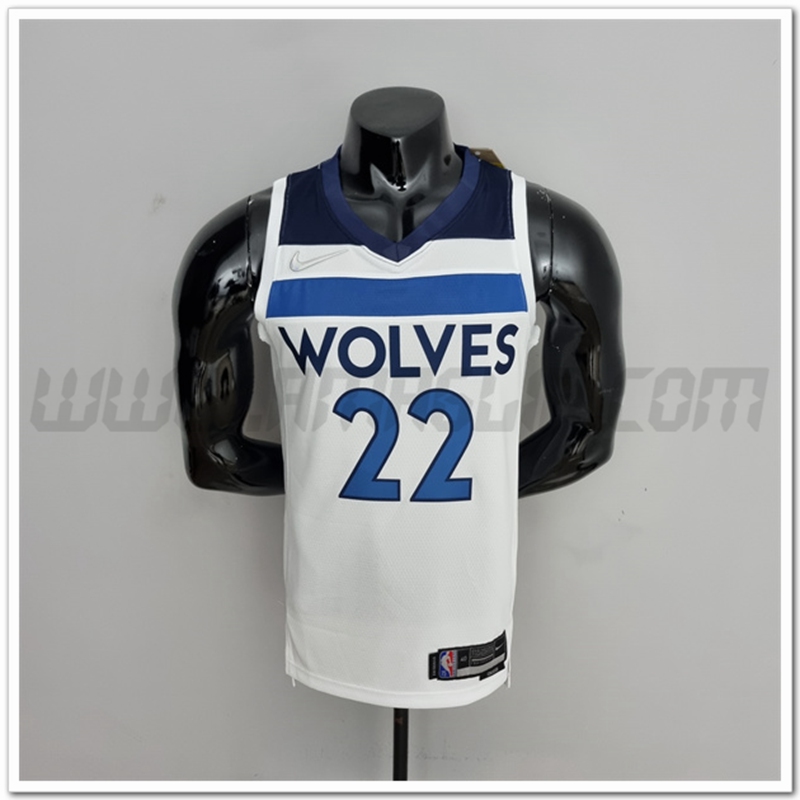 Maglia Minnesota Timberwolves (Wiggins #22) Bianco Royal 75°anniversario