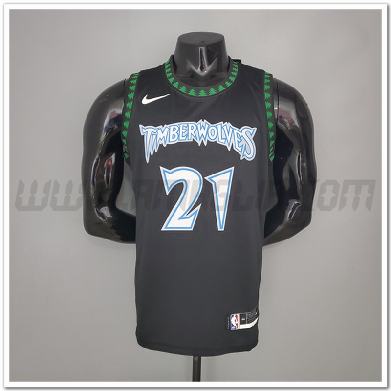 Maglia Minnesota Timberwolves (Garnett #21) 2018 Retro Nero