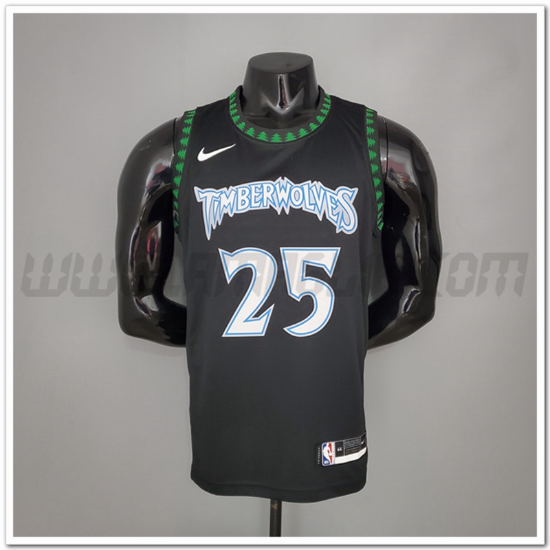 Maglia Minnesota Timberwolves (Rose #25) 2018 Retro Nero