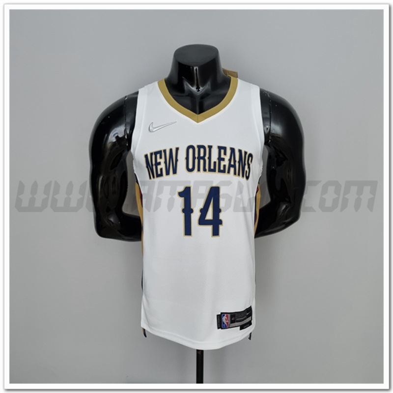 Maglia New Orleans Pelicans (Ingram #14) Bianco 75°anniversario