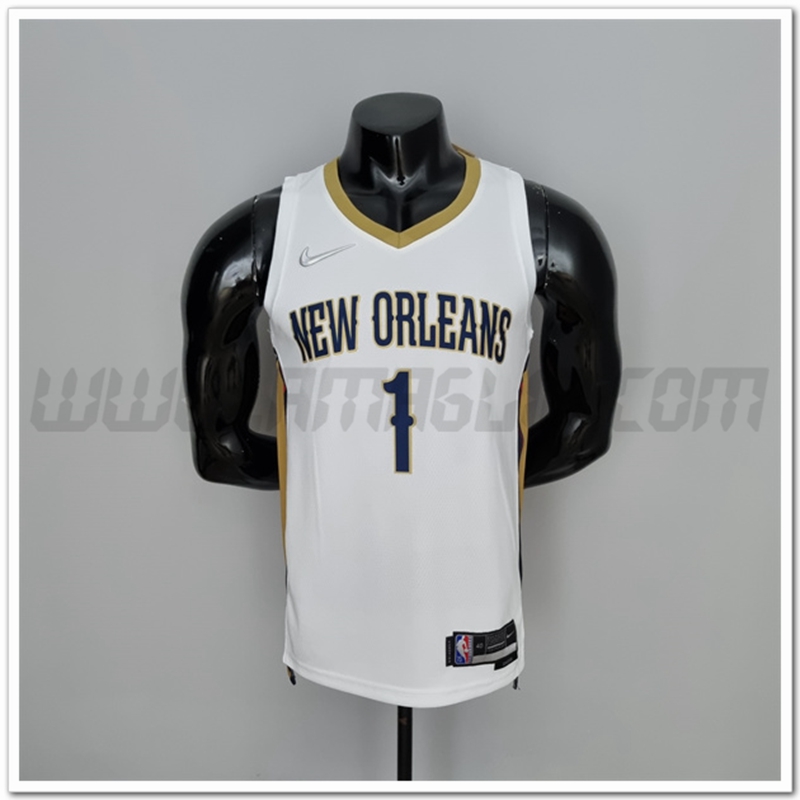 Maglia New Orleans Pelicans (Williams #1) Bianco 75°anniversario