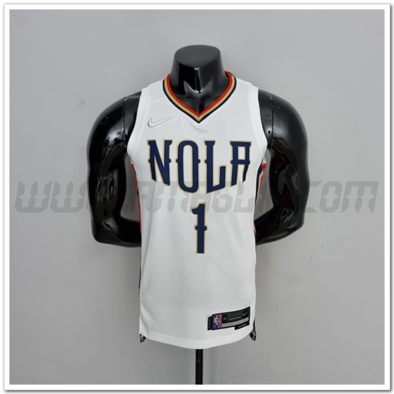 Maglia New Orleans Pelicans (Williams #1) 2022 Bianco Citta