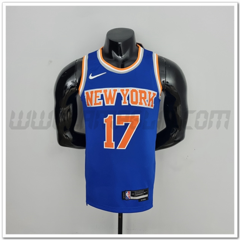 Maglia New York Knicks (Lin #17) Blu 75°anniversario