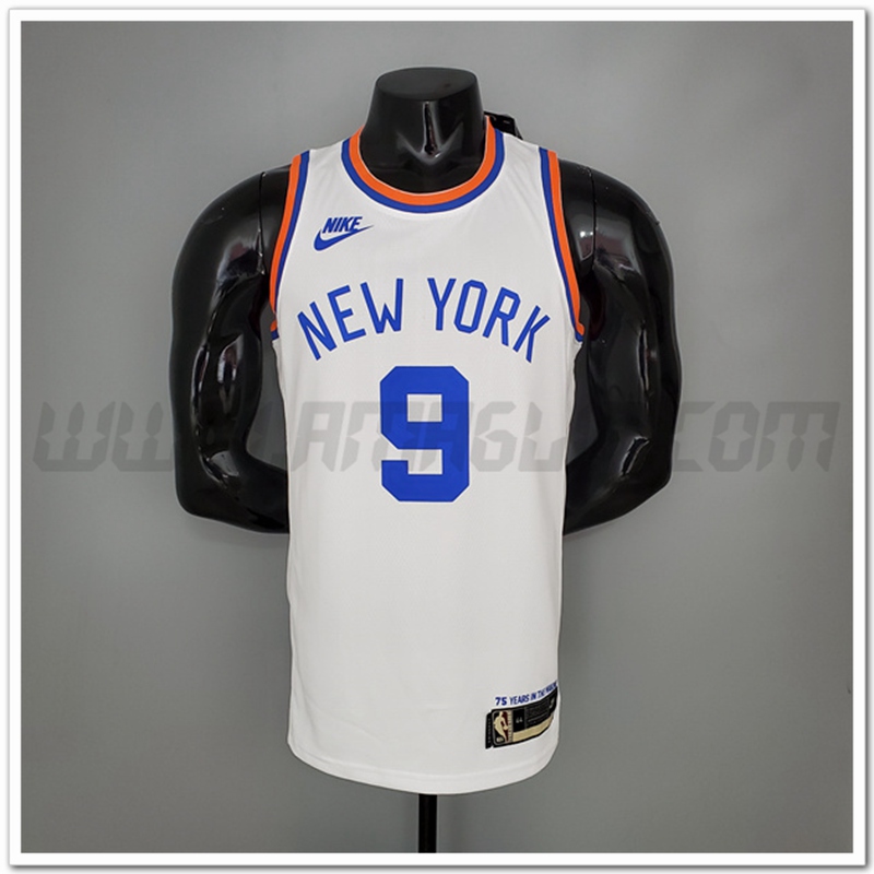 Maglia New York Knicks (Barrett #9) Bianco 75°anniversario