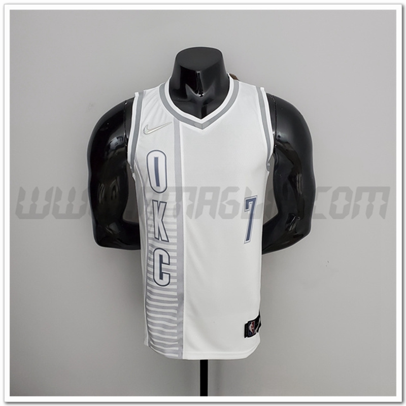 Maglia Oklahoma City Thunder (Anthony #7) Bianco 75°anniversario Citta