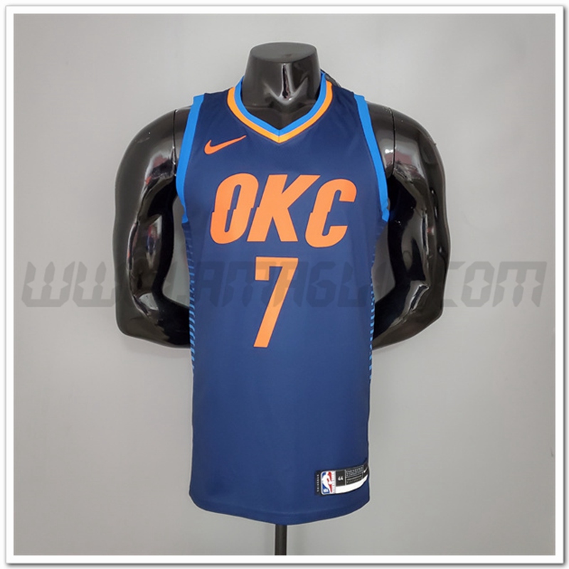 Maglia Oklahoma City Thunder (Anthony #7) Blu Stripes