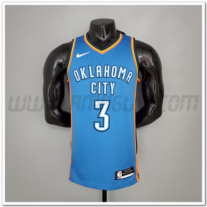 Maglia Oklahoma City Thunder (Paul #3) Blu