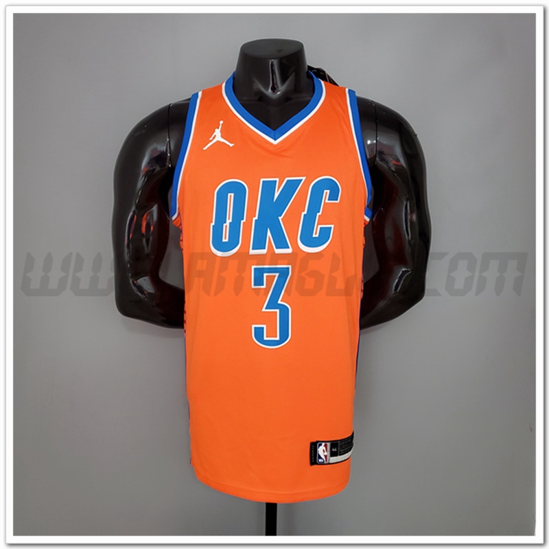 Maglia Oklahoma City Thunder (Paul #3) Orange Jordan