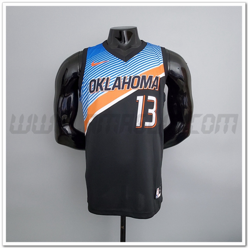 Maglia Oklahoma City Thunder (George #13) Nero Citta