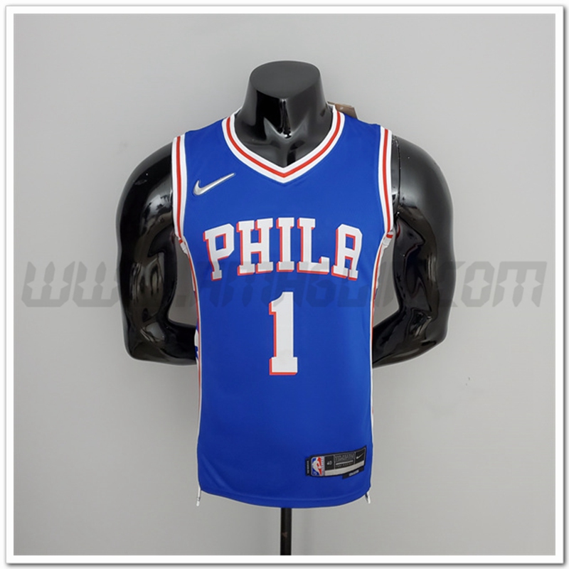 Maglia Philadelphia 76ers (Harden #1) Blu 75°anniversario