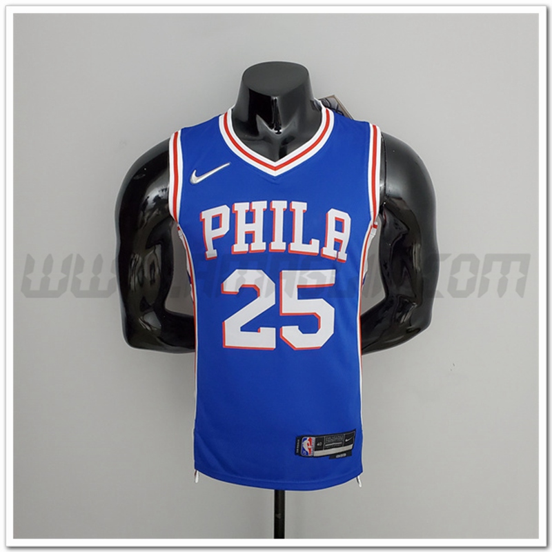 Maglia Philadelphia 76ers (Simmons #25) Blu 75°anniversario