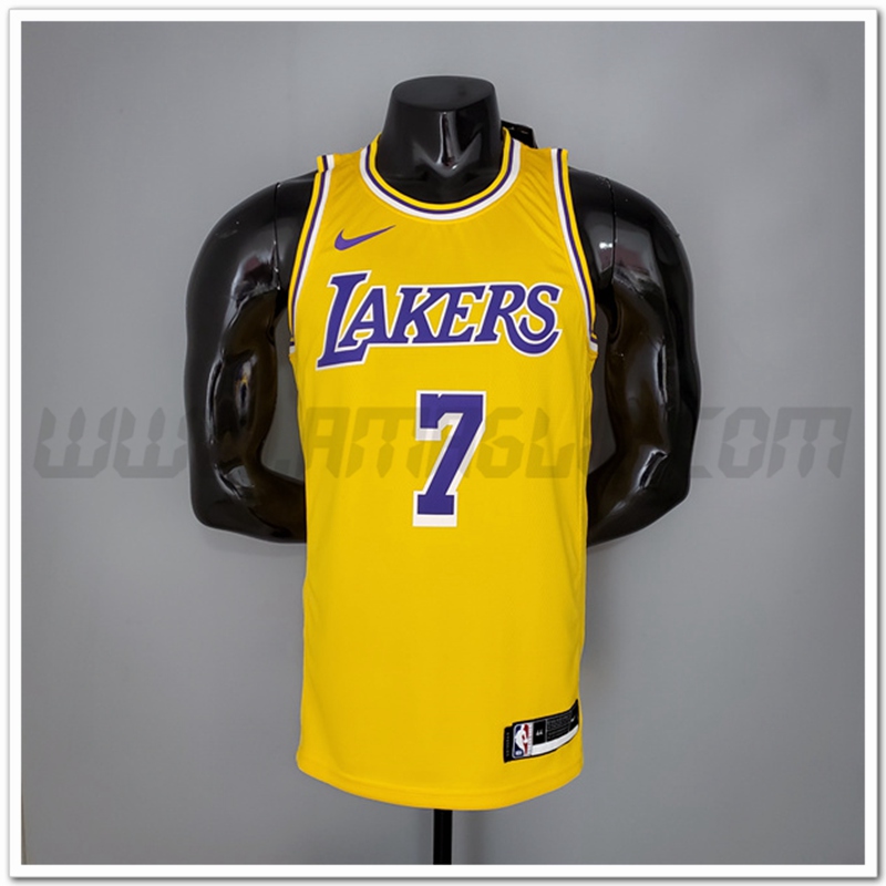 Maglia Los Angeles Lakers (Anthony #7) Giallo Encolure Ronde