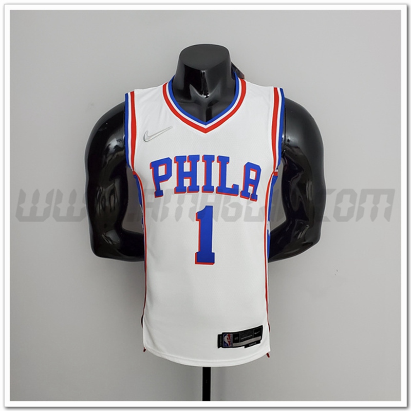Maglia Philadelphia 76ers (Harden #1) Bianco 75°anniversario