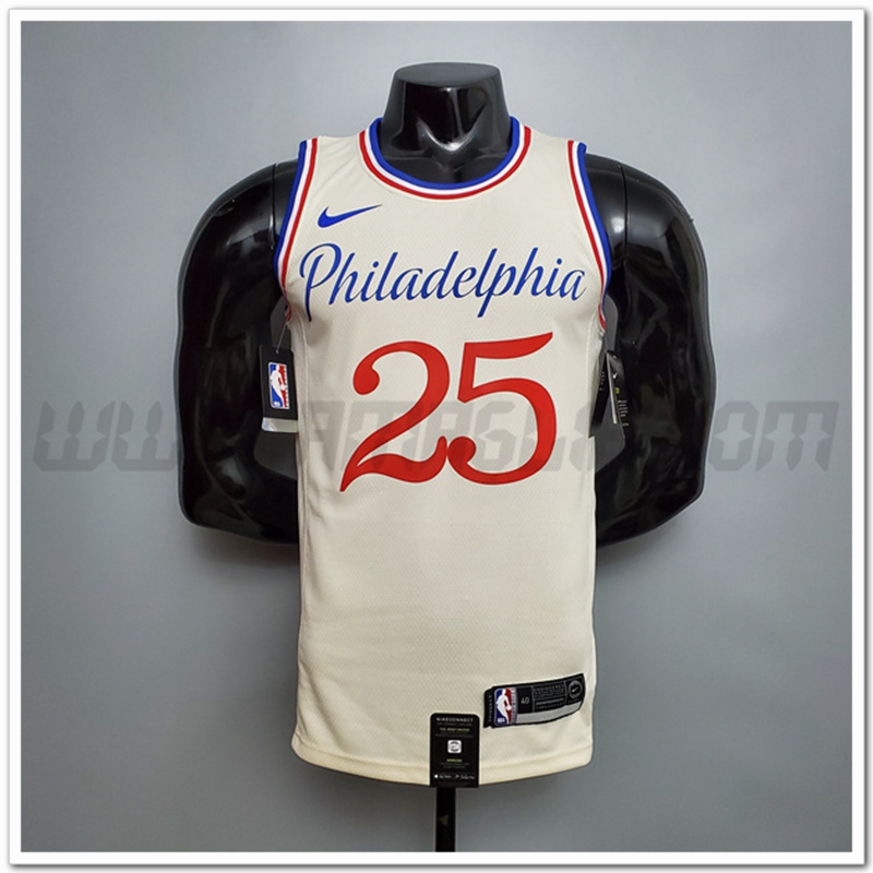 Maglia Philadelphia 76ers (Simmons #25) 2020 Beige City Limitata