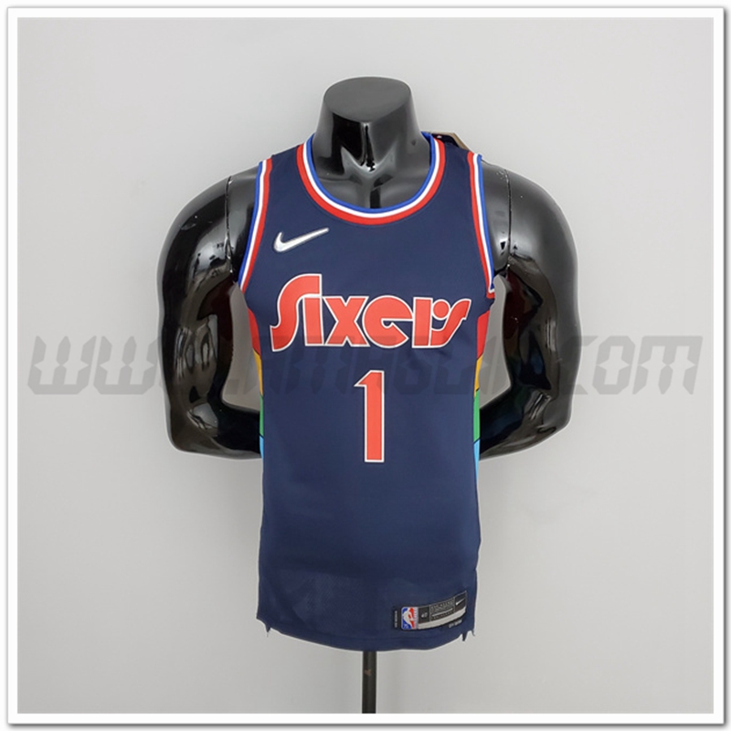 Maglia Philadelphia 76ers (Harden #1) 2022 Blu reale