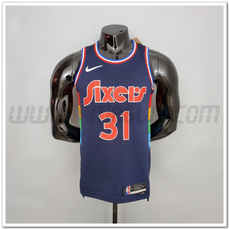 Maglia Philadelphia 76ers (Curry #31) 2022 Blu reale