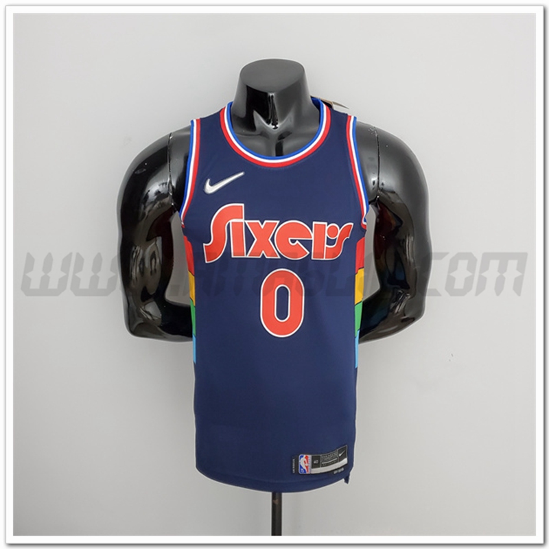 Maglia Philadelphia 76ers (Maxey #0) 2022 Blu reale
