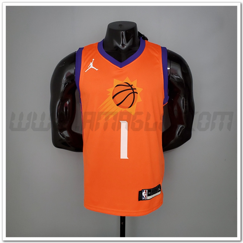 Maglia Phoenix Suns (Booker #1) 2021 Orange Jordan Theme