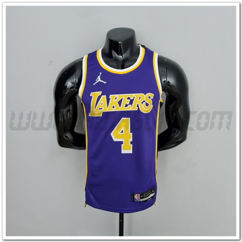 Maglia Los Angeles Lakers (Rondo #4) Porpora 75°anniversario