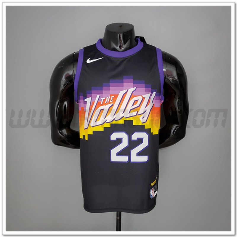 Nuovo Maglia Phoenix Suns (Ayton #22) Nero Citta
