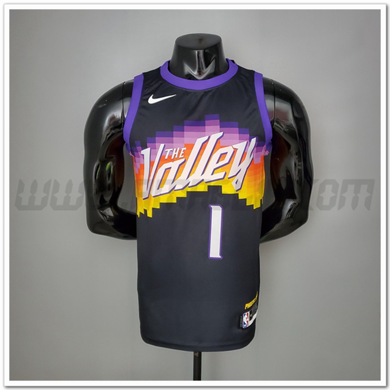 Nuovo Maglia Phoenix Suns (Booker #1) Nero Citta