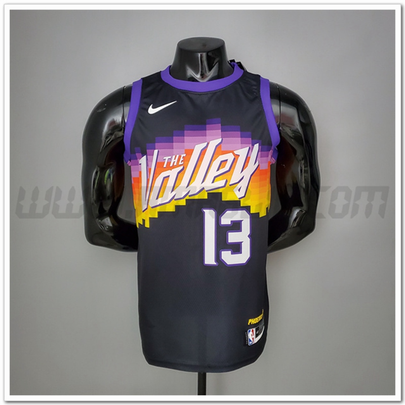 Nuovo Maglia Phoenix Suns (Nash #13) Nero Citta