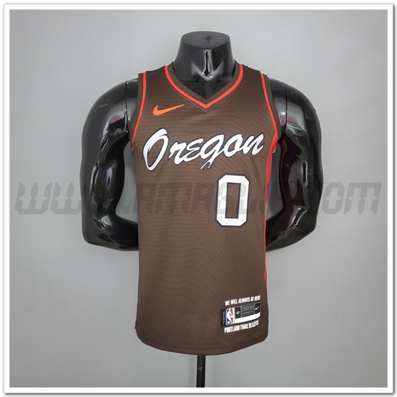 Maglia Portland Trail Blazers (Lillard #0) 2021 Brune Citta