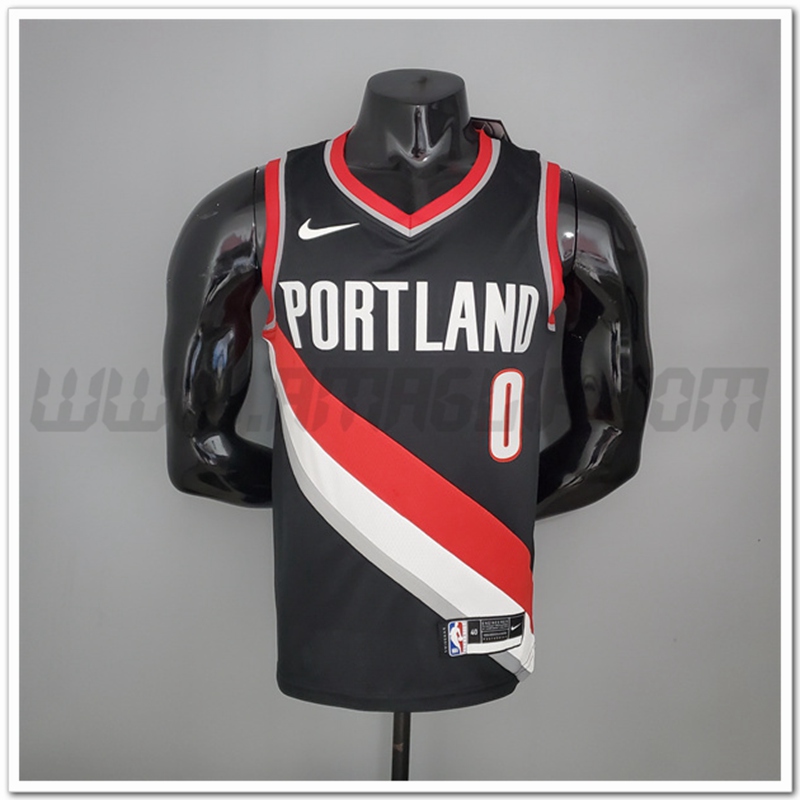 Maglia Portland Trail Blazers (Lillard #0) 2021 Domicile Nero